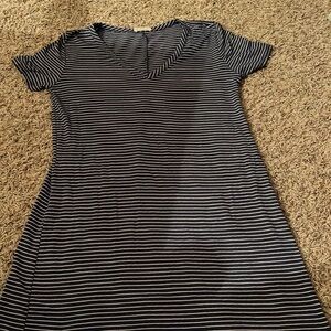 Women’s Blue and White Striped Dress- Size Medium